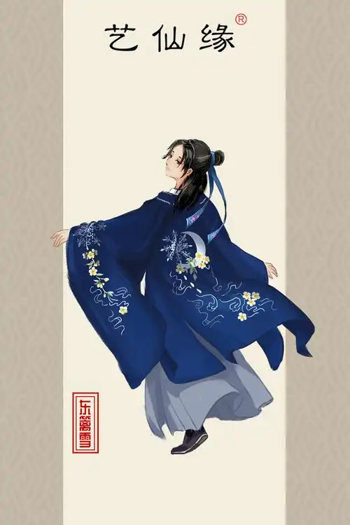 最近给朋友画的汉服插画