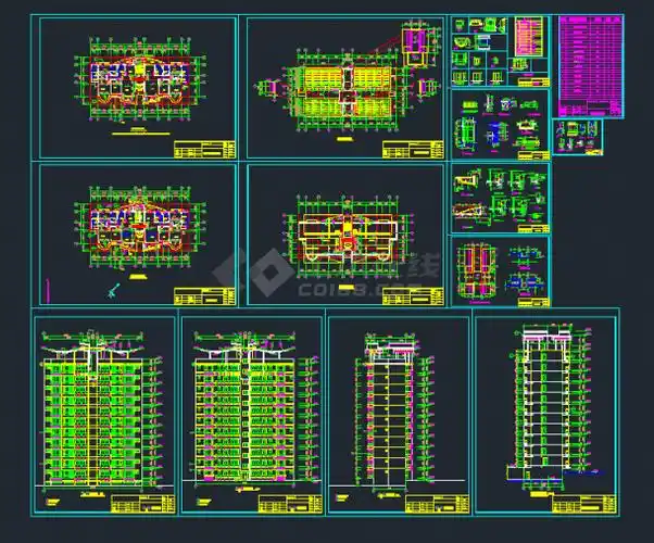 某十二层商主楼全套建筑设计施工图