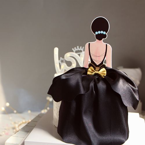 520情人节蛋糕装饰插件背影女神摆件节日插牌妈妈生日装扮配件