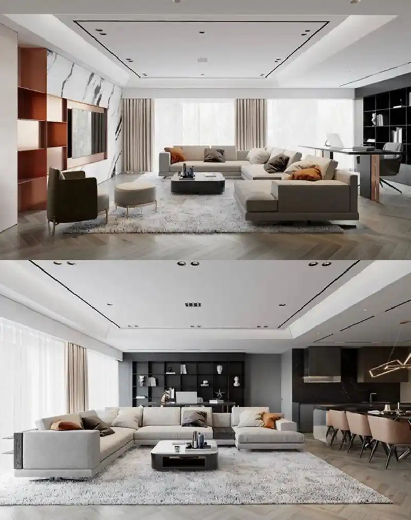 大平层装修 客厅设计 大户型装修 大户型布局 大户型客厅装修效果图