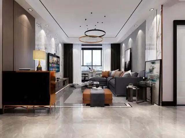 6万装修出126平米三居室现代风格,看过的人都点赞!-鑫江玫瑰园装修