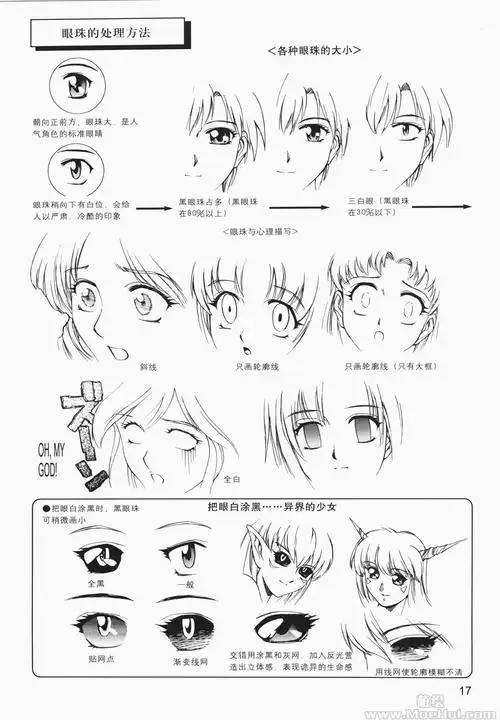 漫画教程卡通漫画绘画技法美少女的画法129p