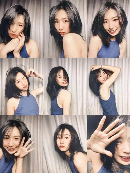 日系风九宫格自拍姿势分享