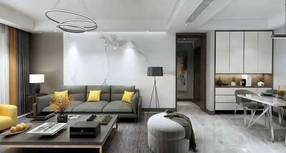 新贵都万体景苑140平现代简约风格三室户装修效果图