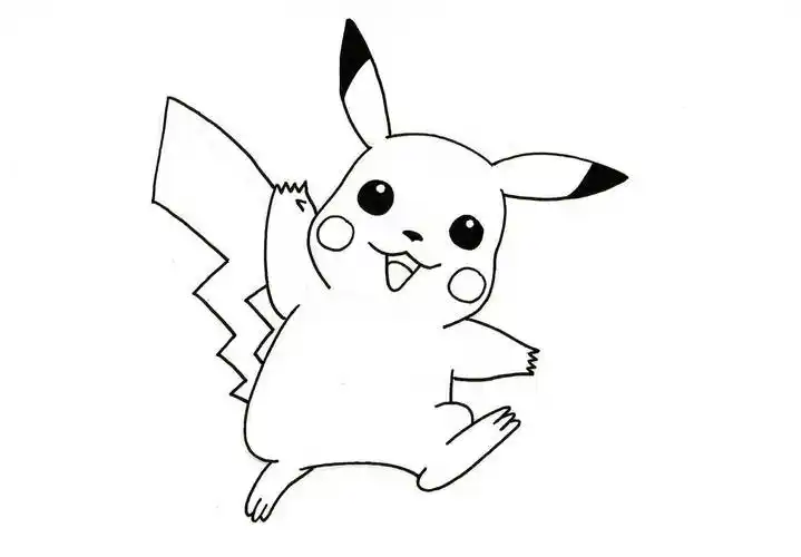 比卡丘简笔画皮卡丘简笔画最萌