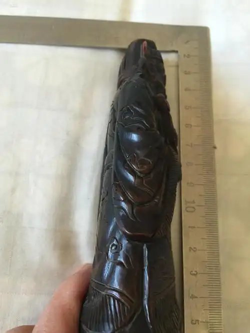 保真包老牛角老雕件财神 拍品编号:33787397