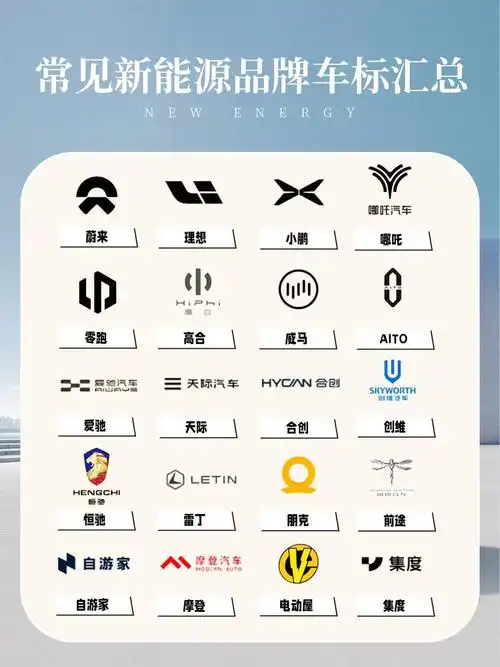 一张图带女朋友了解常见新能源汽车车标logo特斯拉车标