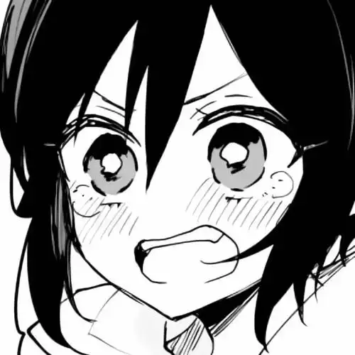 黑白底稿头像线条女生头像