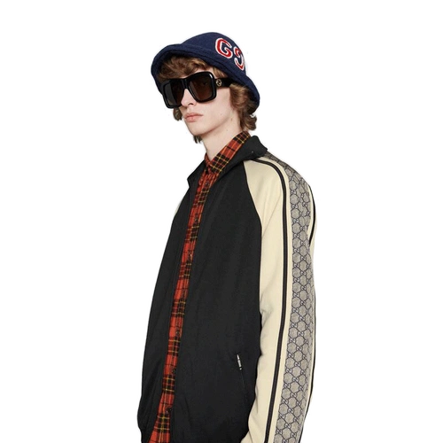 古驰(gucci) 男女上衣拼接gg经典夹克外套春秋棒球服545601 xjacz