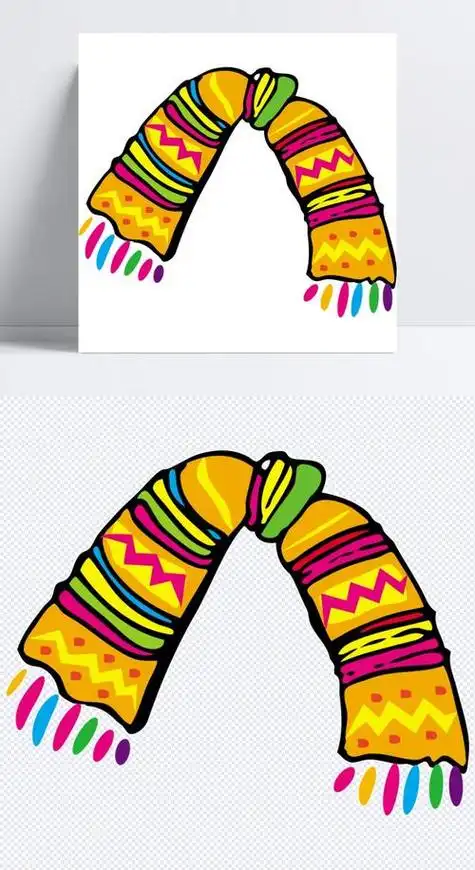 漂亮的围巾简笔画 漂亮的围巾简笔画图片