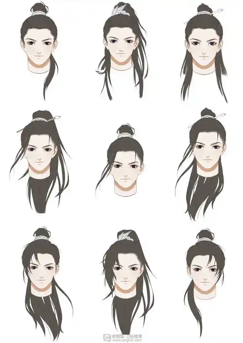 古风男性的发型设计