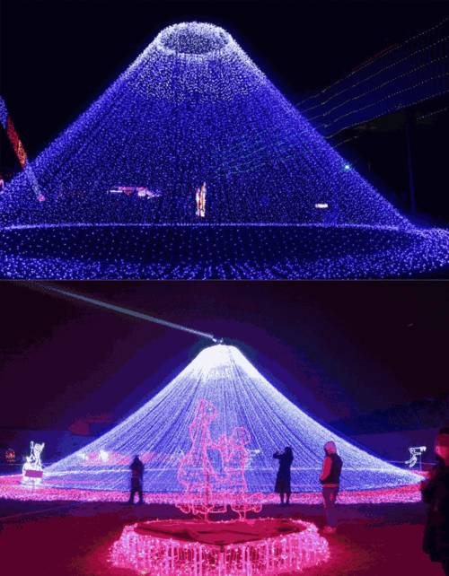 约会篇灯光炫影浪漫过渡数万平的园林幻境目之所及,10万盏灯海,璀璨