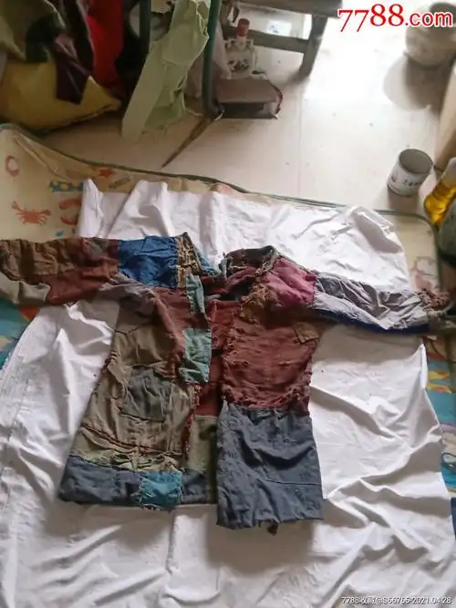 怀旧民国老手工补丁拼接绒衣