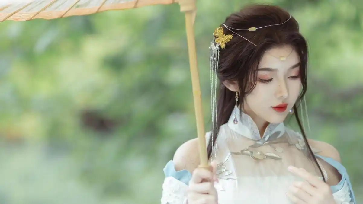 古风美女 伞 唯美 高清美女4k壁纸3840x2160_4k美女图片高清壁纸_墨鱼