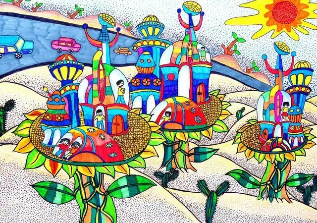 科幻主题儿童画获奖作品素材,再也不怕参加比赛了!