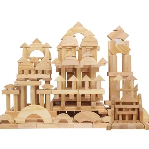 积木实心大型大木木块实木原色幼儿园建构益智建构