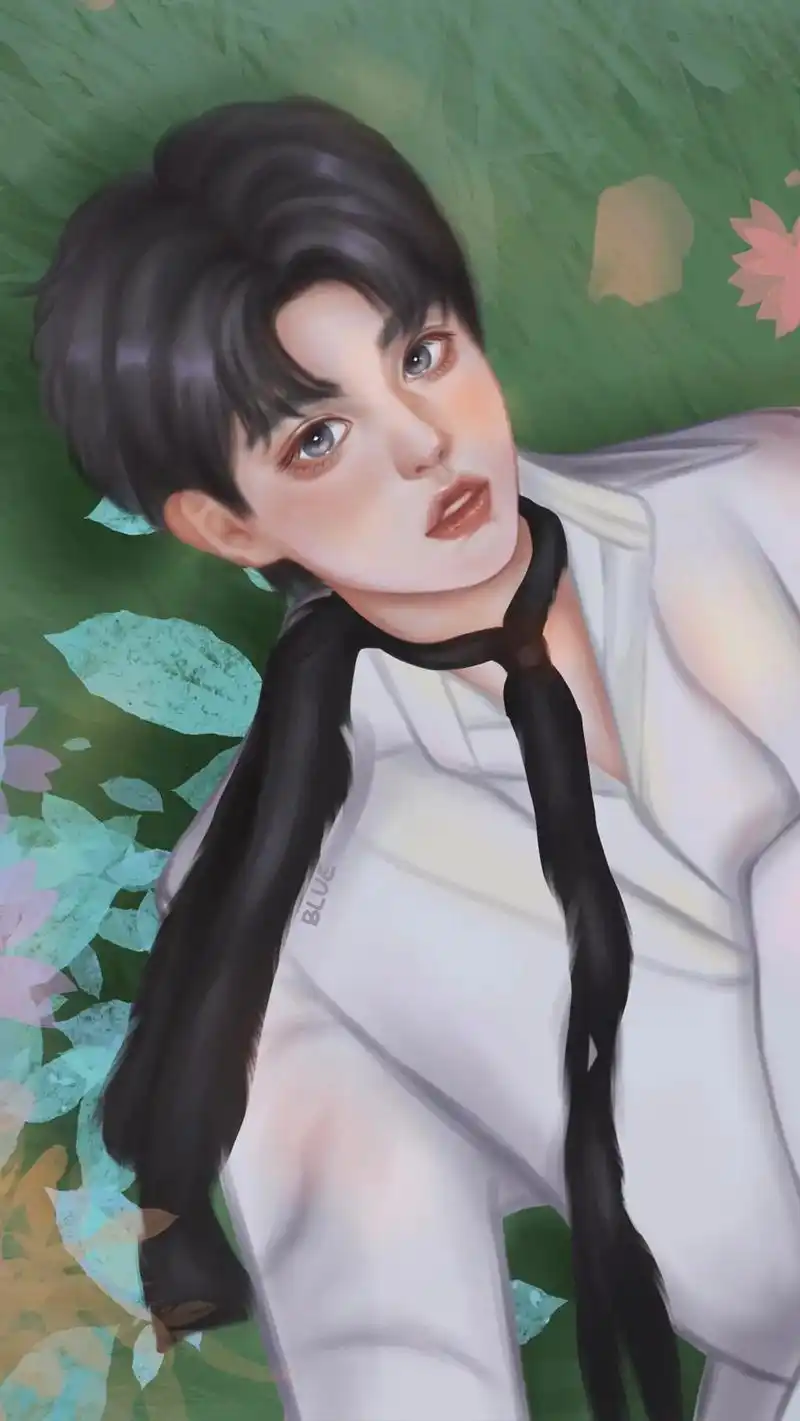 壁纸 #justin黄明昊 【春】原本打算背景全画细节的小 - 抖音