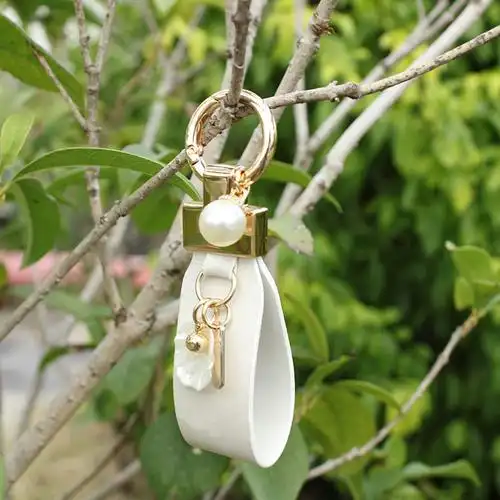 月光法式贝壳首饰钥匙挂扣网红饰品珍珠贝壳挂饰配件小红书钥匙扣