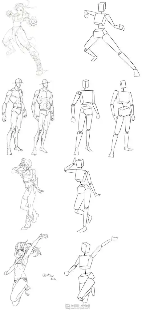 写生动态角色人体动态基础训练