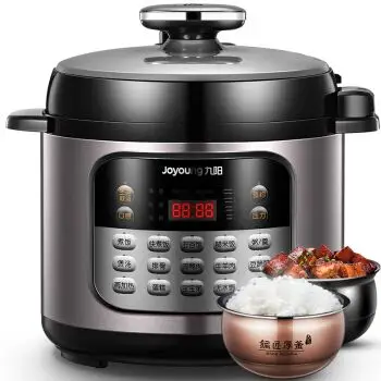 九阳(joyoung)电压力锅铜匠厚釜一锅双胆5l高压锅可拆上盖y-50ys100