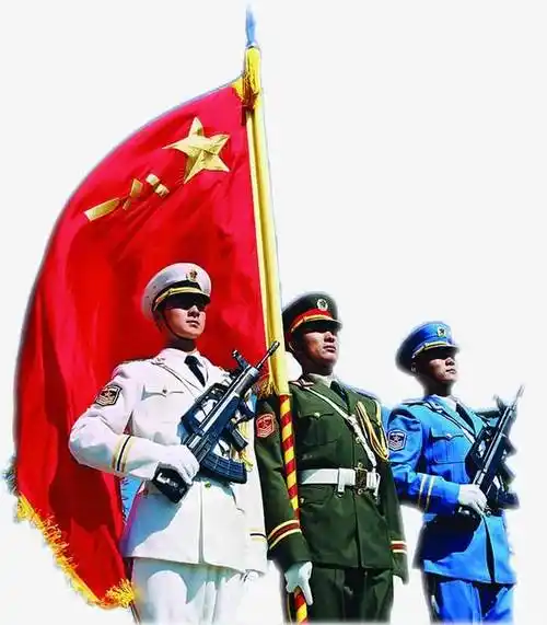 军人敬礼水粉画军人敬礼绘画