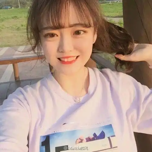 空气刘海中长发马尾辫