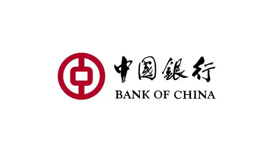 中国银行logo设计的含义寓义是以"中"字为创意,英文全称bank of china