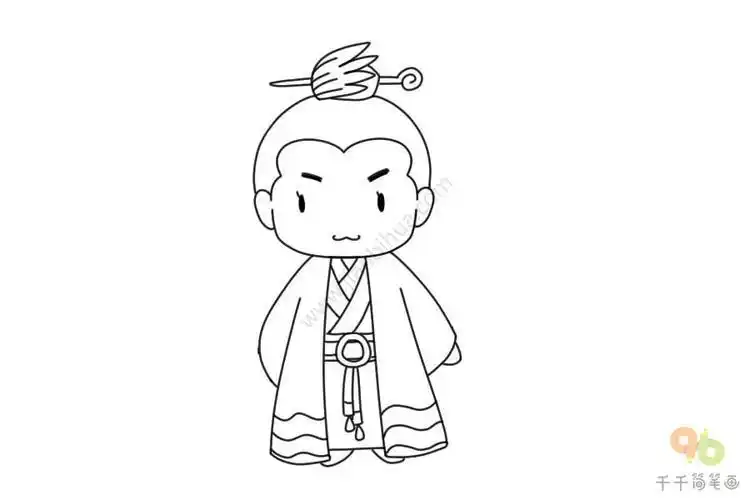 简笔画步骤彩色图片人物简笔画李白的简笔画怎么画好看古装简笔画人物