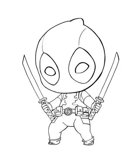 死侍q版简笔画超级英雄系列男超人简笔画图片q版漫威英雄简笔画图片