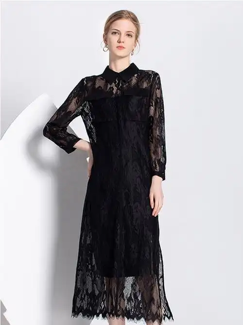 蕾丝镂空连衣裙什么颜色更好看 怎么挑选合适版型