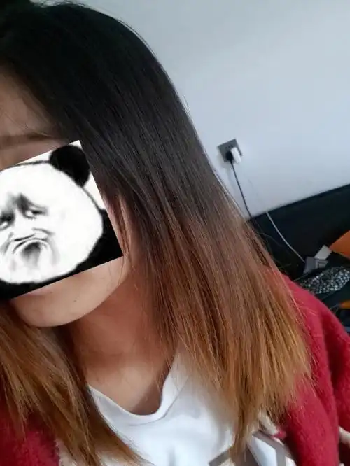 一半黑一半黄发