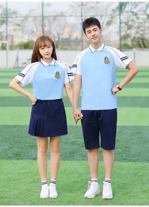 高中生校服套装学院风中学生毕业照班服夏季运动会开幕式服装1603