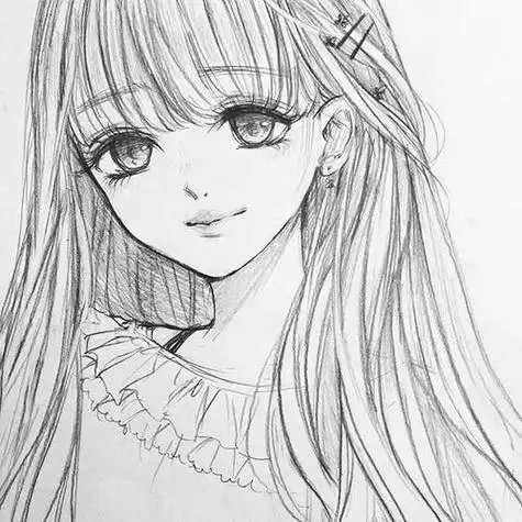 动漫人物少女简笔画可爱欣赏漫画人物大全 古风简笔画 第3页动漫古风