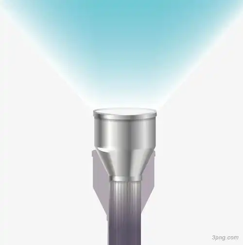 打开的手电筒png素材透明免抠图片-其他元素