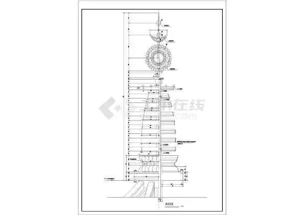 某地区七层八角塔楼建筑设计施工图