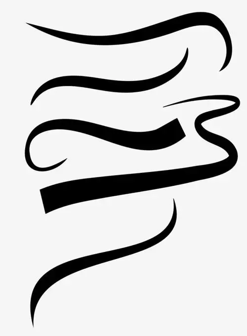 涂鸦黑白线条s曲线矢量-装饰图案免抠素材-社稷网免抠元素图片