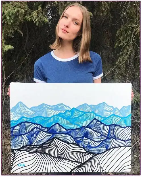 rijneveld还尝试用彩色的线条除了用到黑白的方式作画让画作既柔美又