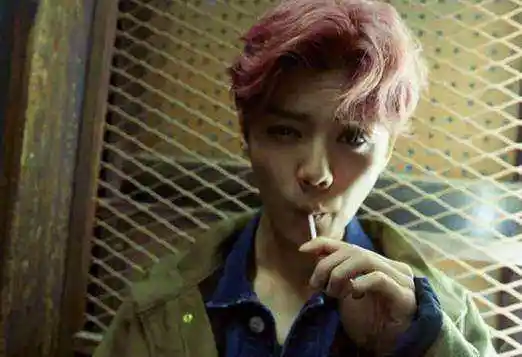 车里面,图片不是特别清晰,但是还是能够感受到,鹿晗抽烟还是挺享受的