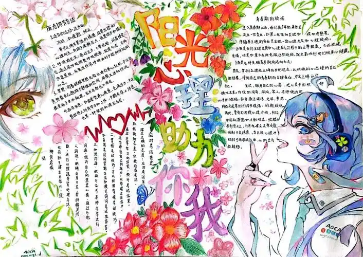 "阳光心理 健康成长"心理手抄报简单6张-图2