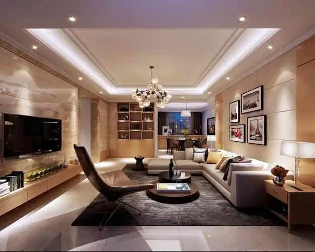 保利海上罗兰三室两厅两卫现代简约风格