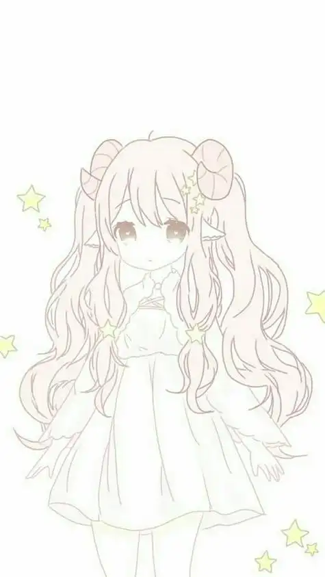 可爱萌少女简笔画