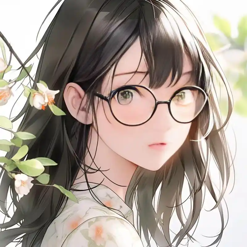 彩虹ai:眼镜一戴就是风彩#旧漫头像 #动漫女头 #高质量头像 #二次元