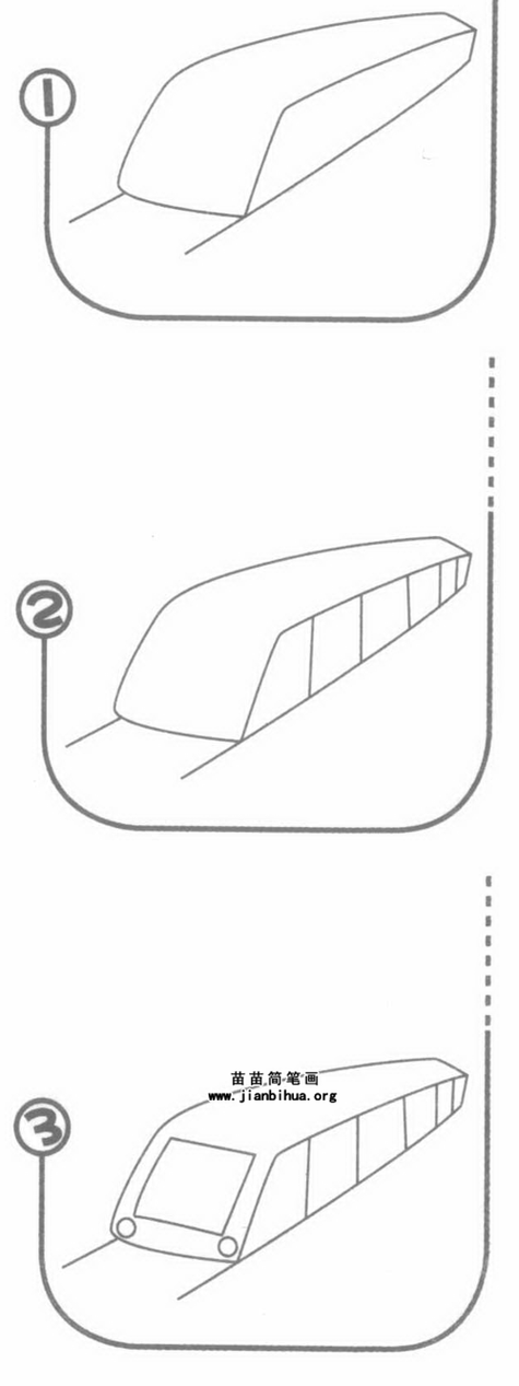 上海地铁2号线简笔画