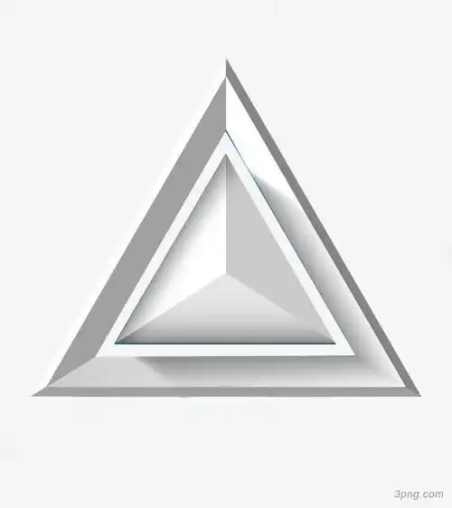银色三角形png素材透明免抠图片-其他元素-三元素3png.com