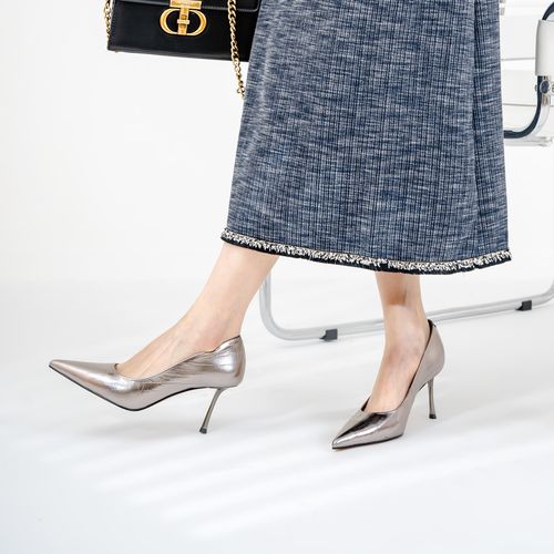 吴大叔春季时尚宴会单鞋欧美尖头日常经典女鞋气质优雅细跟高跟鞋