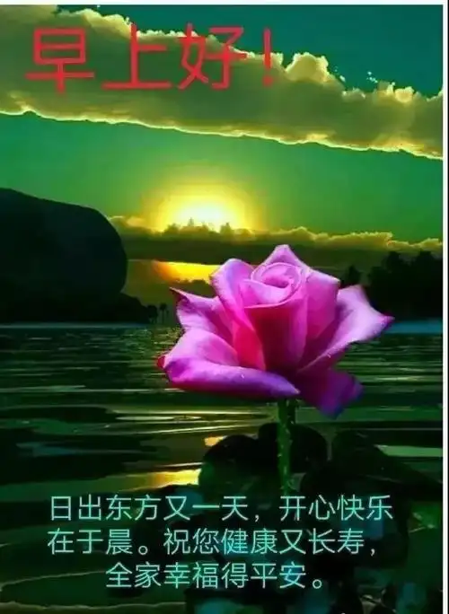 原创初冬清晨很漂亮的早上好动画表情图片带字美美的早上好短信问候