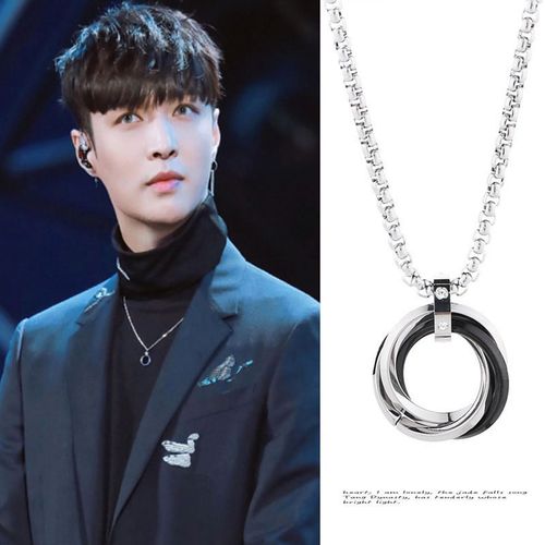 天猫￥208折后价￥119guuka潮牌方块项链ins冷淡风张艺兴同款嘻哈情侣