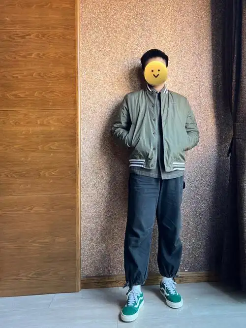 16360kg飞行员夹克小个子男生穿搭