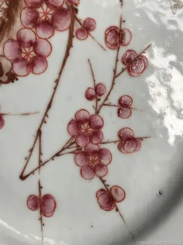 民国粉彩梅花大赏盘