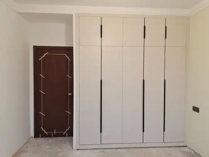 衣柜济南工厂品质奢华型轻奢定制pet门板通顶定制走入式衣柜